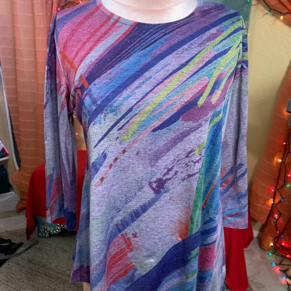 🔵 Spring/Summer Shirt, Purple brushed Jess & Jane, 3/4 sleeve , tunic, Easter - Picture 11 of 16